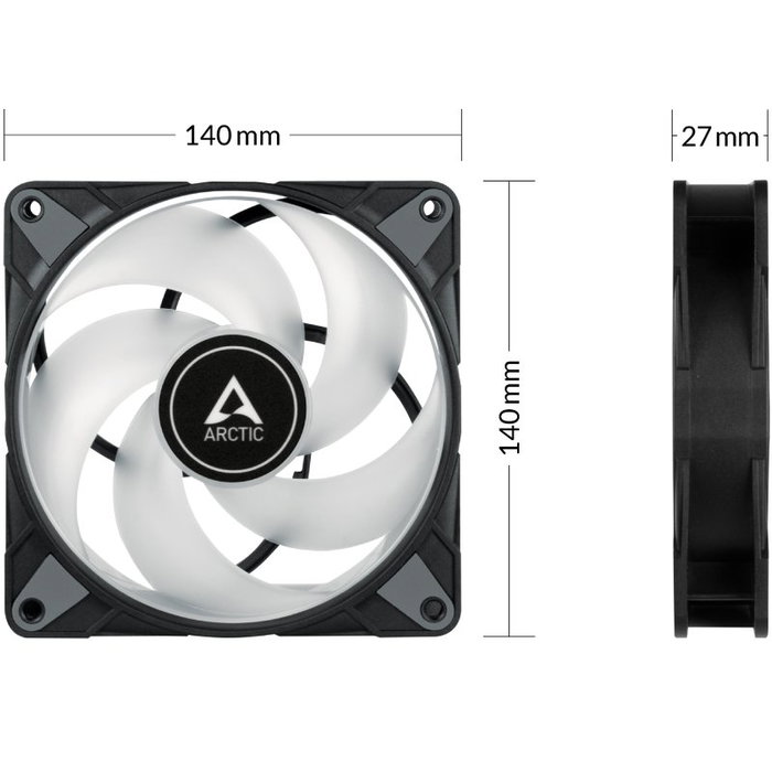 Arctic P14 PWM PST A-RGB 14 cm Negro Arctic P14 PWM PST A-RGB 14 cm Negro